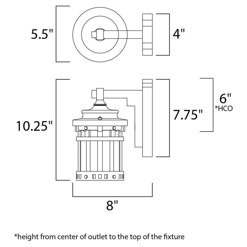Maxim 3131CDSE - Santa Barbara DC 1 Light 10" Wall Sconce