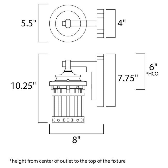 Maxim 3131CDSE - Santa Barbara DC 1 Light 10" Wall Sconce