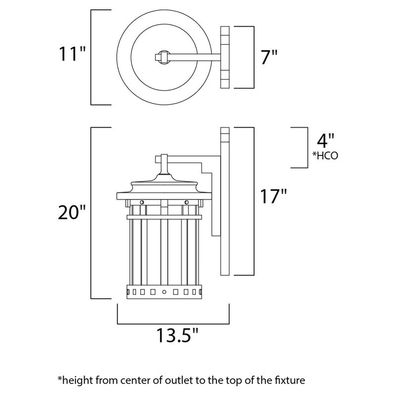 Maxim 3135CDSE - Santa Barbara DC 3 Light 20" Wall Sconce