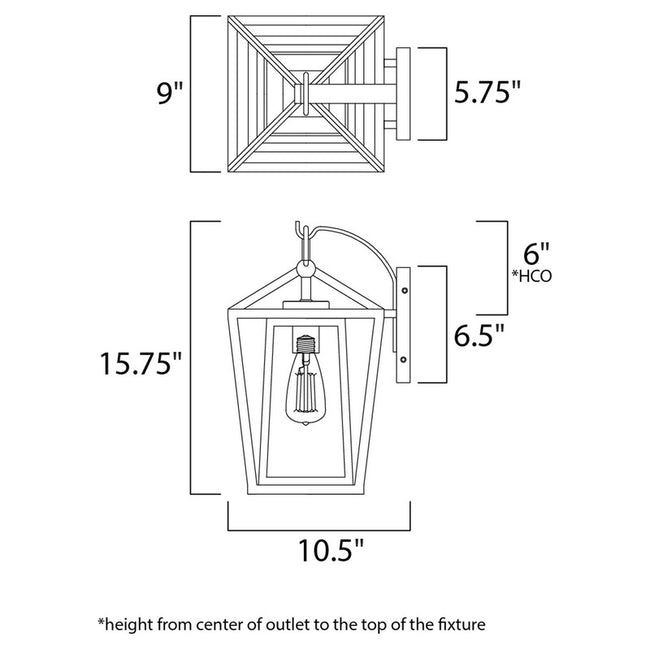 Maxim 3175CLBK - Artisan 1 Light 16" Wall Sconce