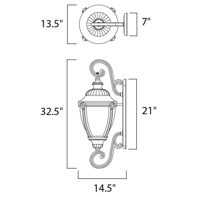 Maxim 3189WGET - Morrow Bay DC 3 Light 33" Wall Sconce