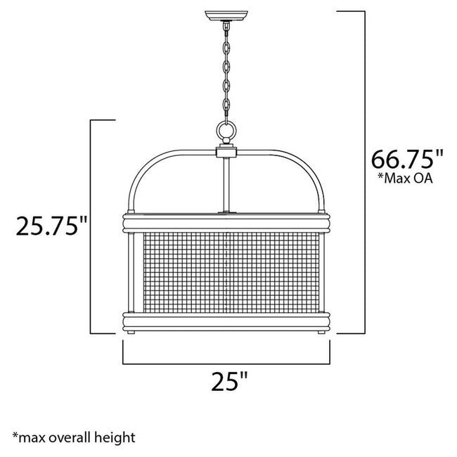 Maxim 32385DWBK - Lancaster 6 Light 26" Chandelier