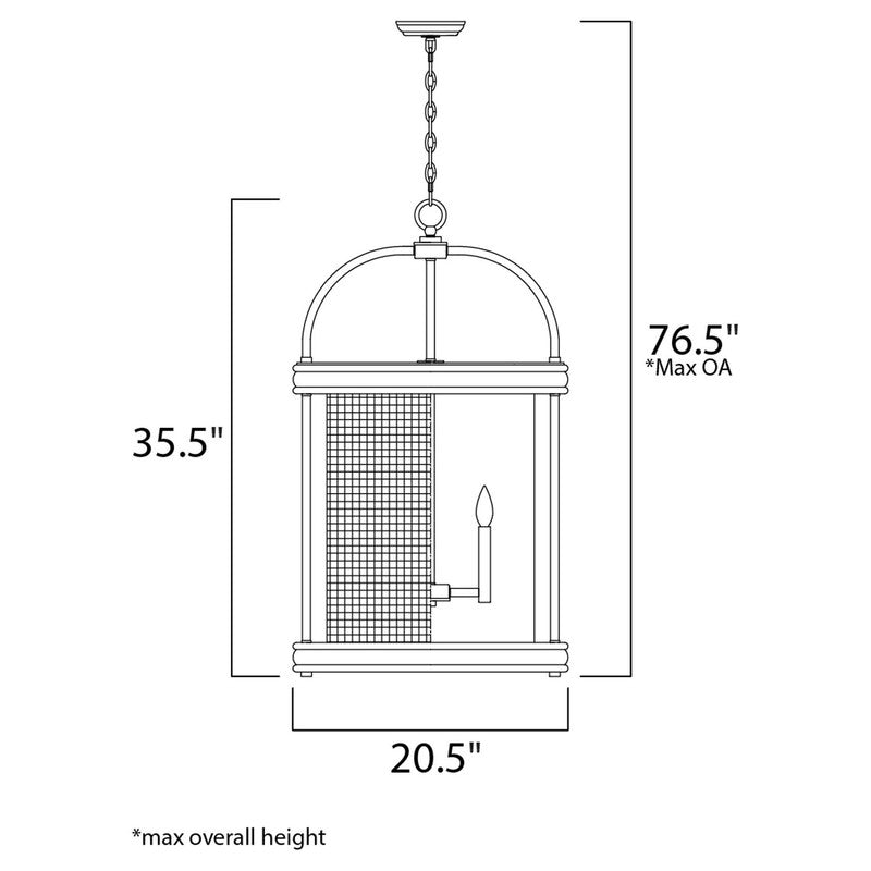 Maxim 32387DWBK - Lancaster 6 Light 36" Pendant