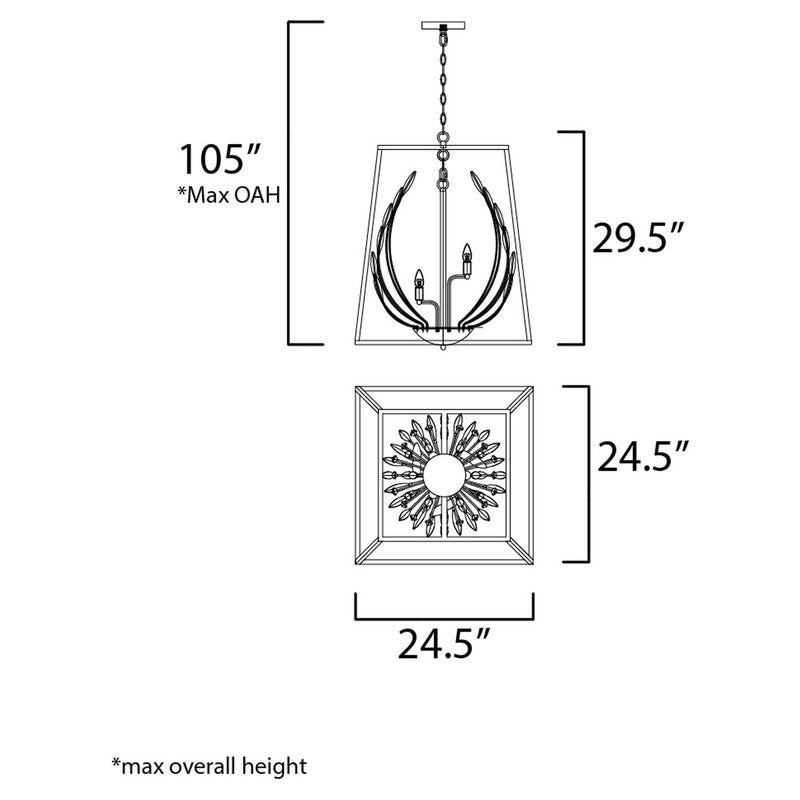Maxim 32406BCPNGL - Bouquet 6 Light 30" Pendant
