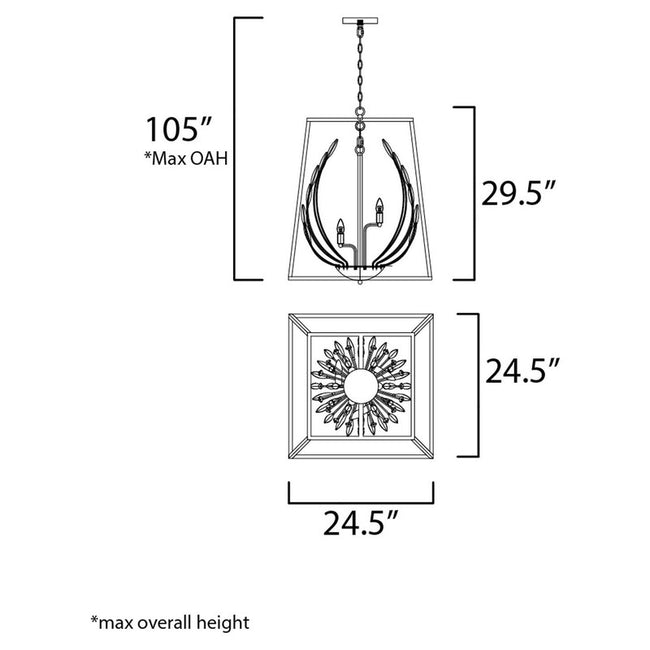 Maxim 32406BCPNGL - Bouquet 6 Light 30" Pendant