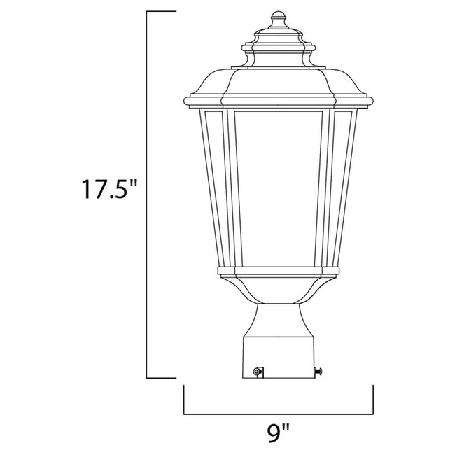 Maxim 3340WFBO - Radcliffe 1 Light 18" Post Light