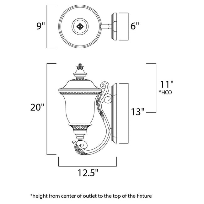 Maxim 3423WGOB - Carriage House DC 2 Light 20" Wall Sconce