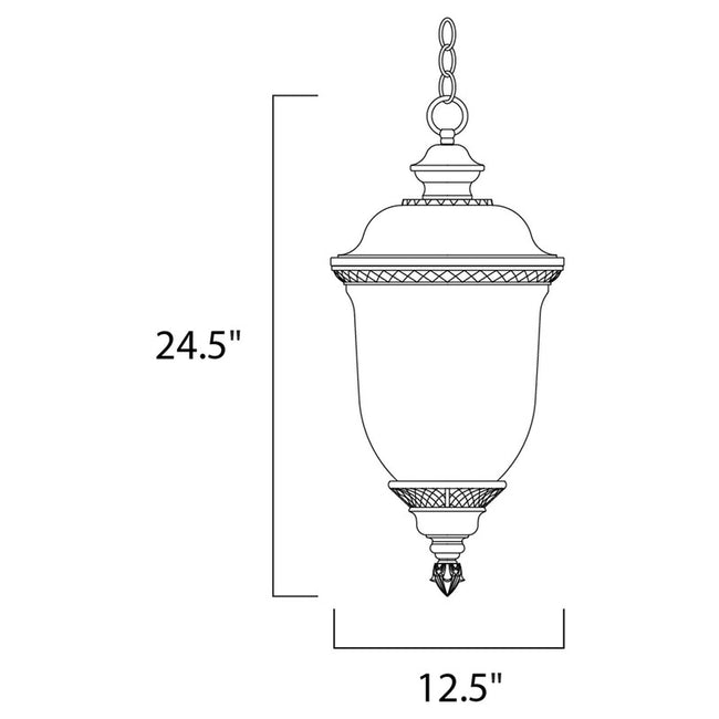 Maxim 3427WGOB - Carriage House DC 3 Light 25" Pendant