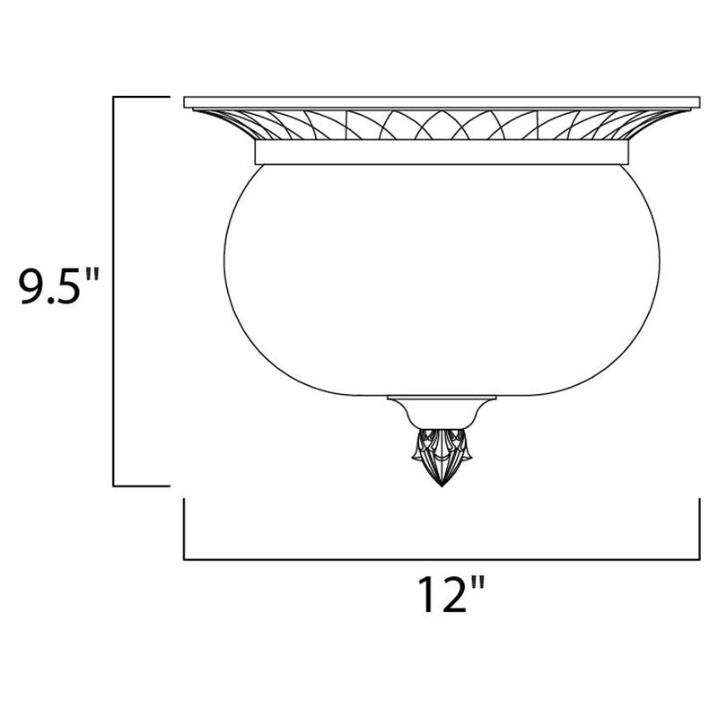 Maxim 3429WGOB - Carriage House DC 2 Light 12" Flush Mount