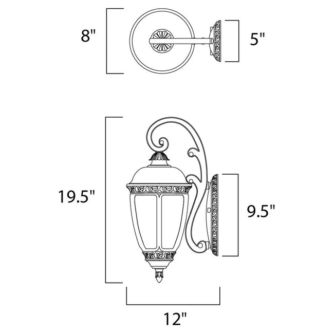 Maxim 3464CDSE - Knob Hill DC 3 Light 20" Wall Sconce