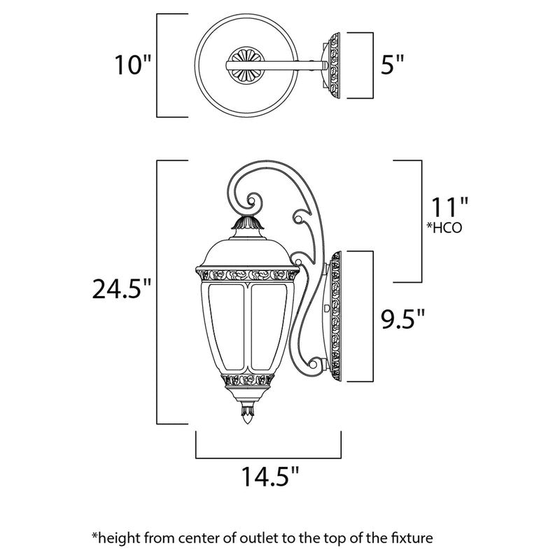 Maxim 3465CDSE - Knob Hill DC 3 Light 25" Wall Sconce