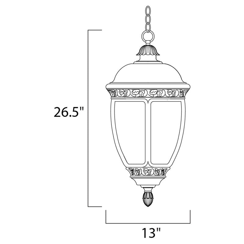 Maxim 3468CDSE - Knob Hill DC 3 Light 27" Pendant