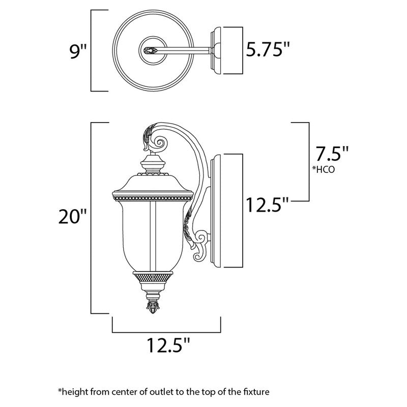 Maxim 3496WGOB - Carriage House DC 2 Light 20" Wall Sconce