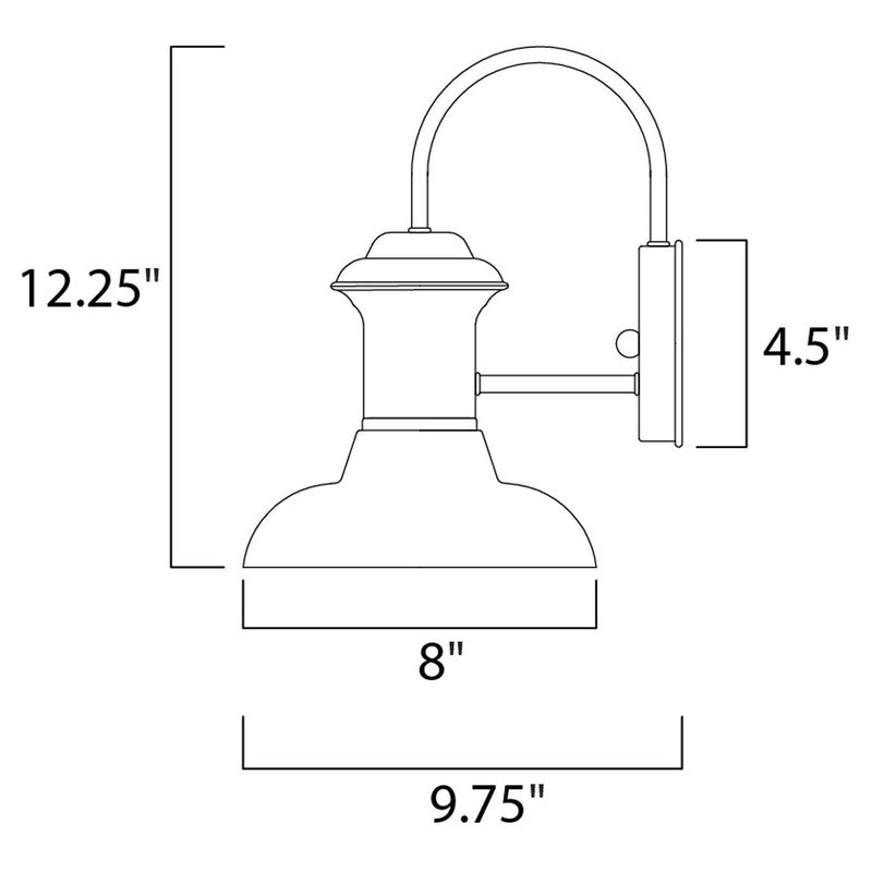 Maxim 35001EB - Wharf 1 Light 12" Wall Sconce