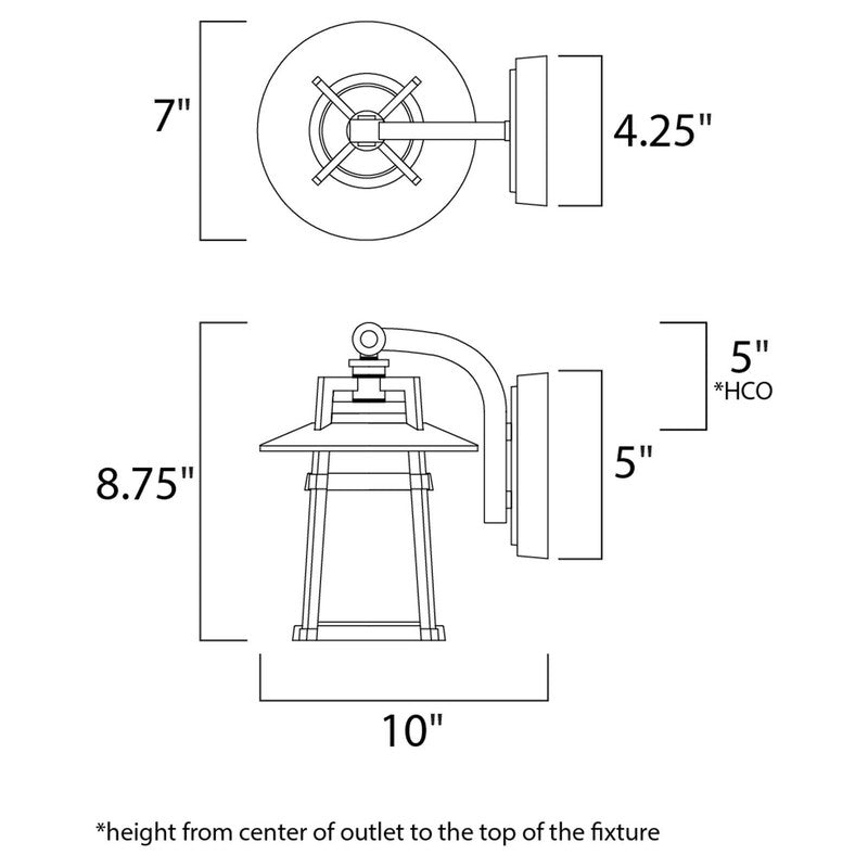 Maxim 3532SWAE - Calistoga 1 Light 10" Wall Sconce