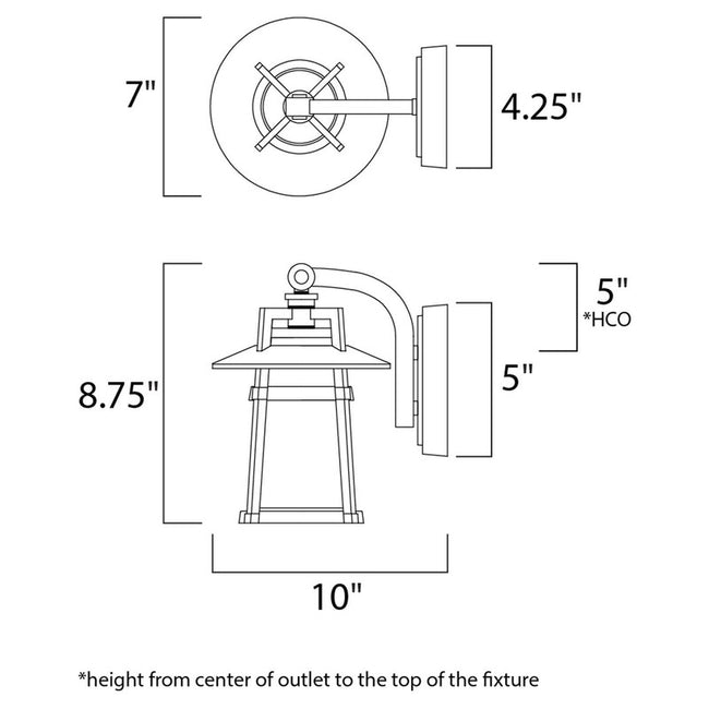 Maxim 3532SWAE - Calistoga 1 Light 10" Wall Sconce
