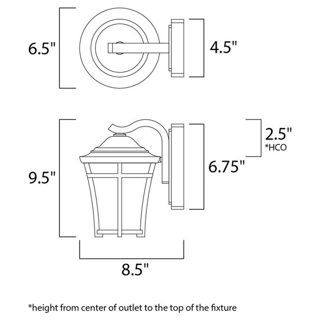Maxim 3802LACO - Balboa DC 1 Light 10" Wall Sconce
