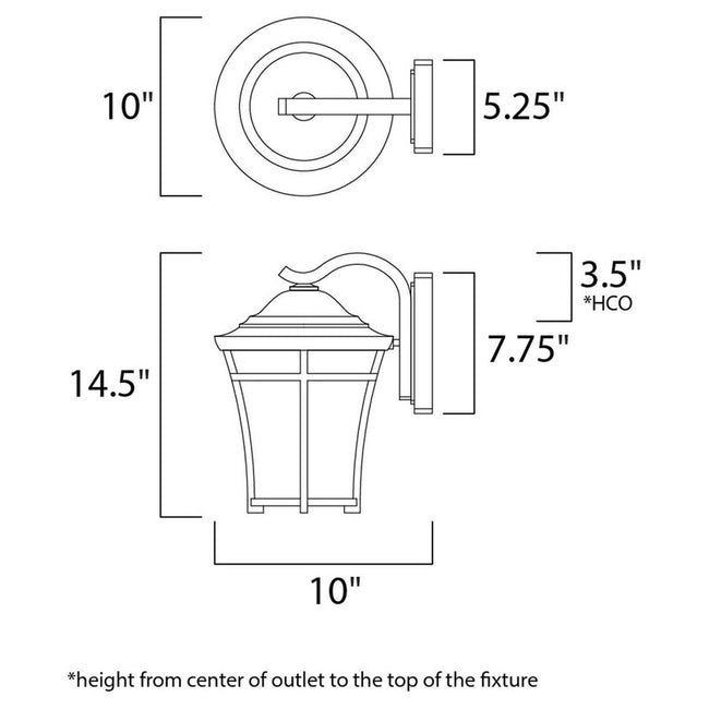 Maxim 3804LACO - Balboa DC 1 Light 15" Wall Sconce
