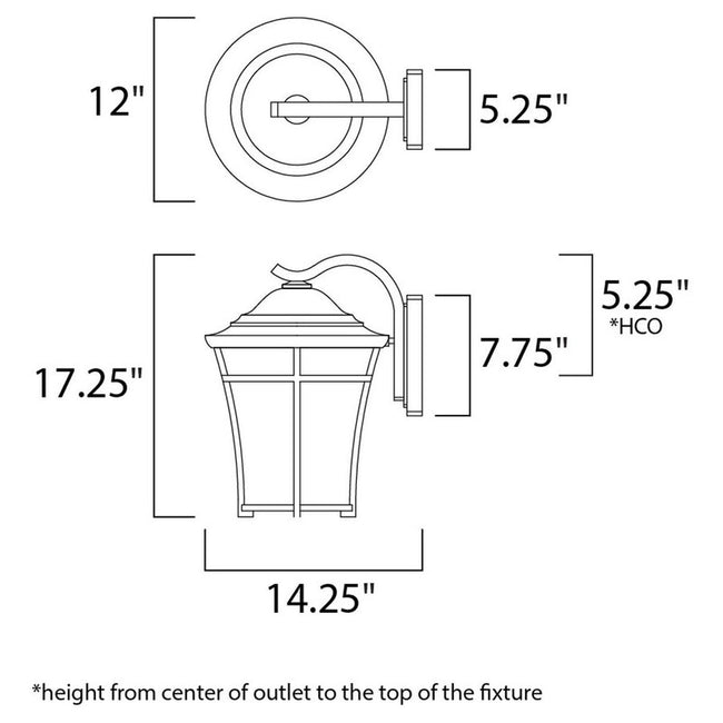 Maxim 3806LACO - Balboa DC 1 Light 17" Wall Sconce