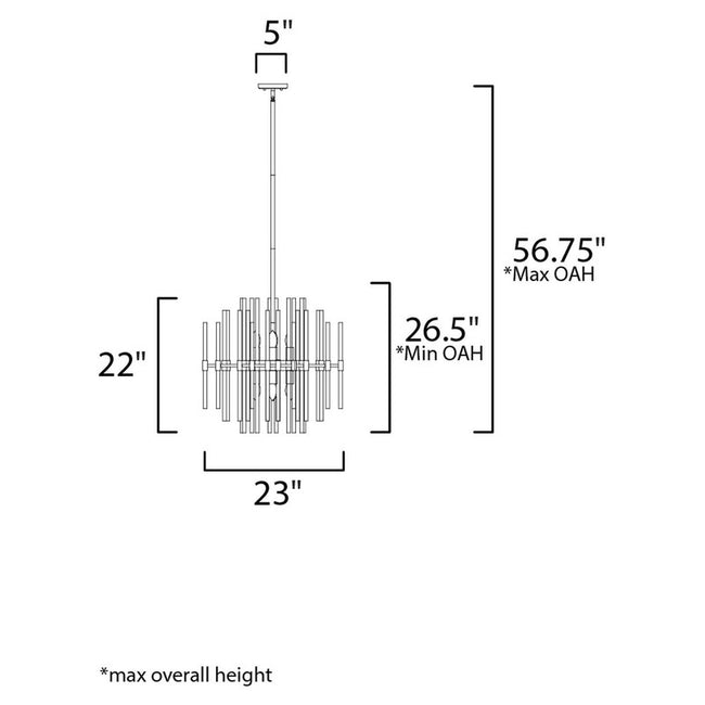 Maxim 38405CLPN - Divine 8 Light 23" Chandelier