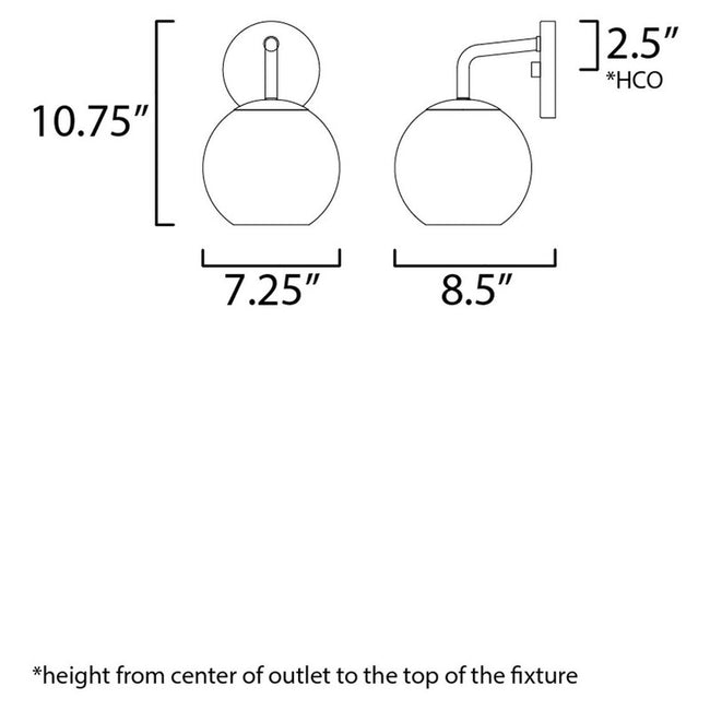 Maxim 38411CLNAB - Branch 1 Light 11" Wall Sconce