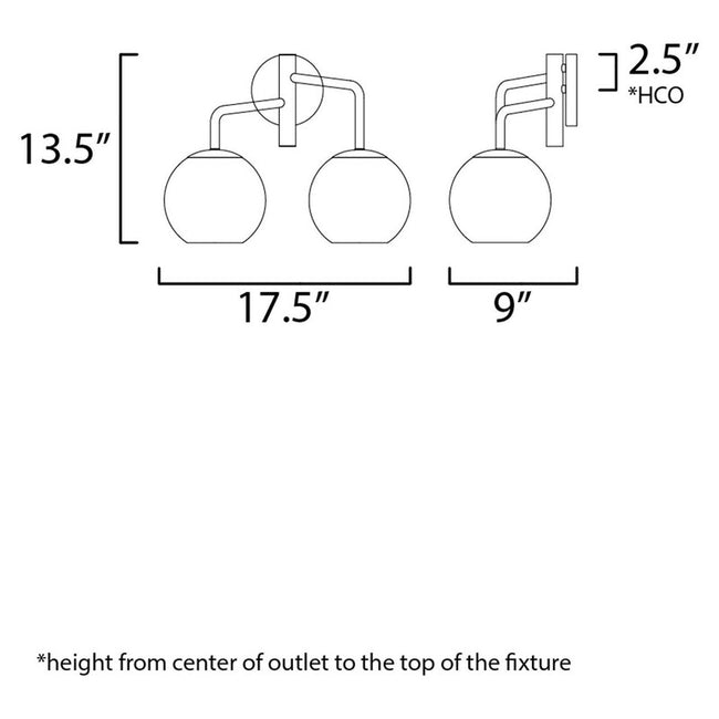 Maxim 38412CLNAB - Branch 2 Light 18" Vanity Light