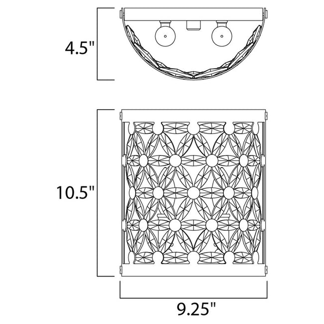 Maxim 39503BCPN - Cassiopeia 2 Light 11" Wall Sconce