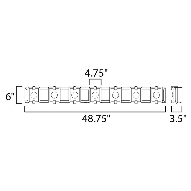 Maxim 39534CYBKGL - Radiant 7 Light 49" Vanity Light