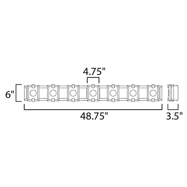 Maxim 39534CYBKGL - Radiant 7 Light 49" Vanity Light
