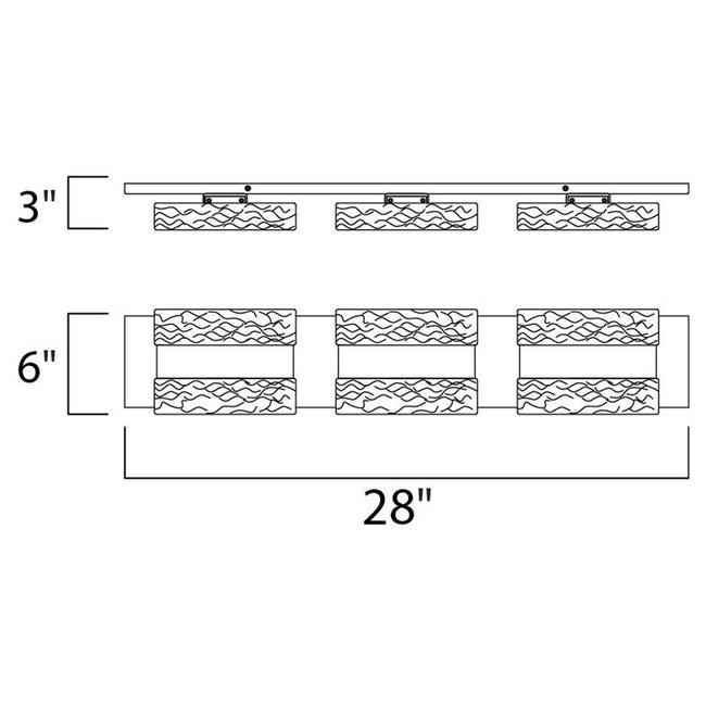 Maxim 39623IBPC - Ice 6 Light 28" Vanity Light