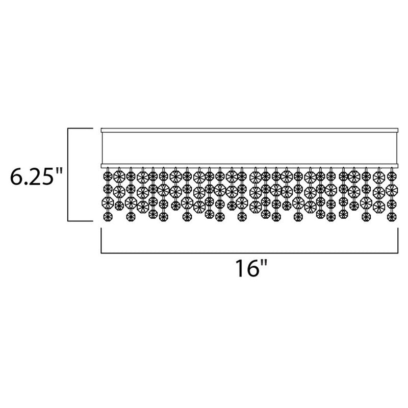 Maxim 39650MSKPC - Mystic 11 Light 16" Flush Mount