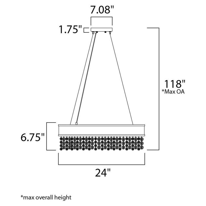 Maxim 39655MSKPC - Mystic 16 Light 24" Pendant