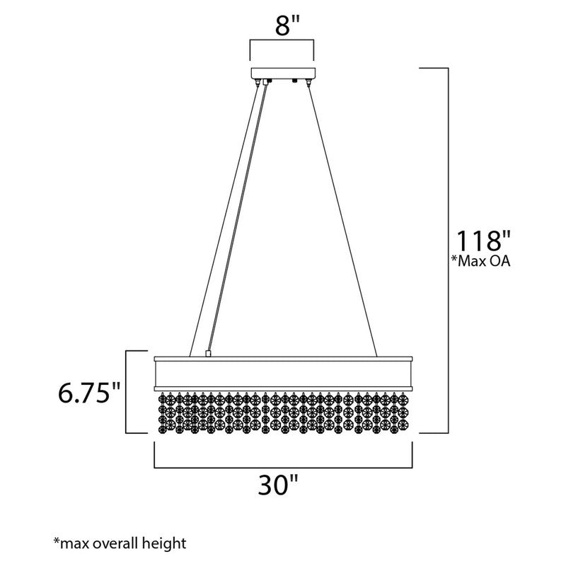 Maxim 39657MSKPC - Mystic 22 Light 30" Pendant