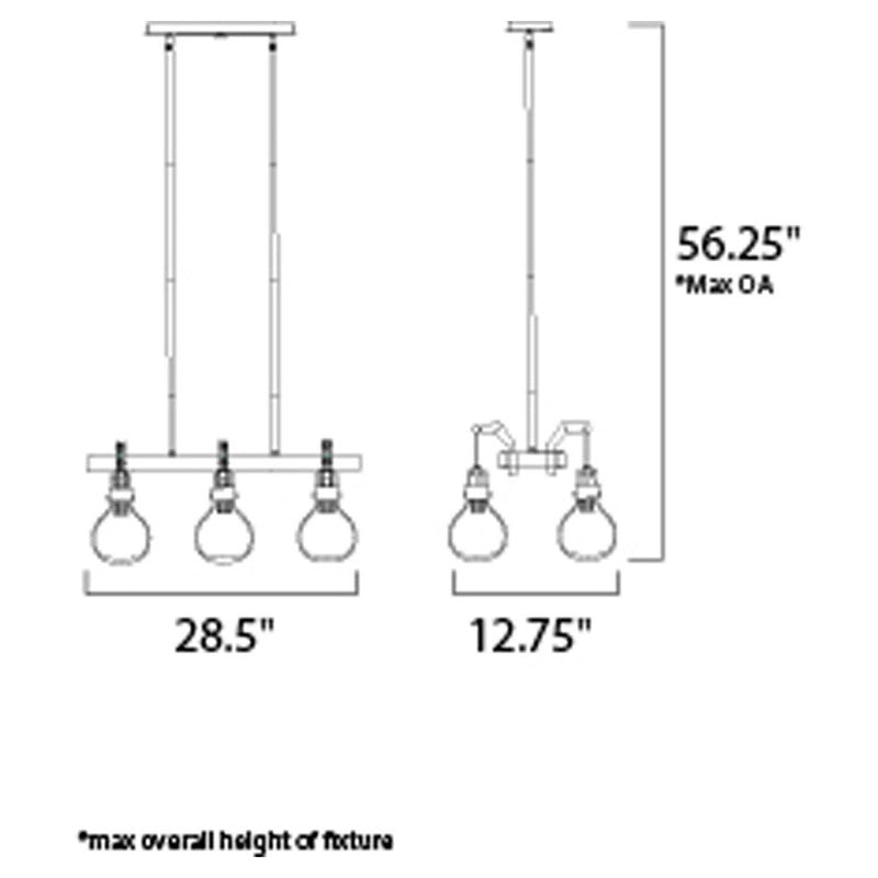 Maxim 39696CLDSN - Kinetic LED 6 Light 28" Chandelier