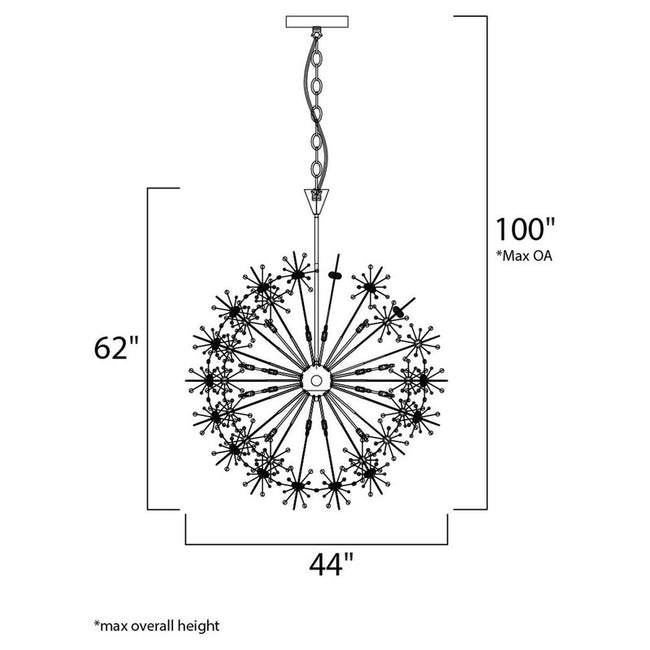 Maxim 39747BCPC - Starfire 40 Light 62" Chandelier