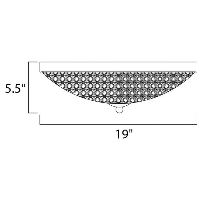 Maxim 39872BCBZ - Glimmer 6 Light 19" Flush Mount