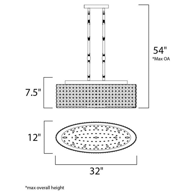 Maxim 39936BCPC - Vision 15 Light 32" Pendant