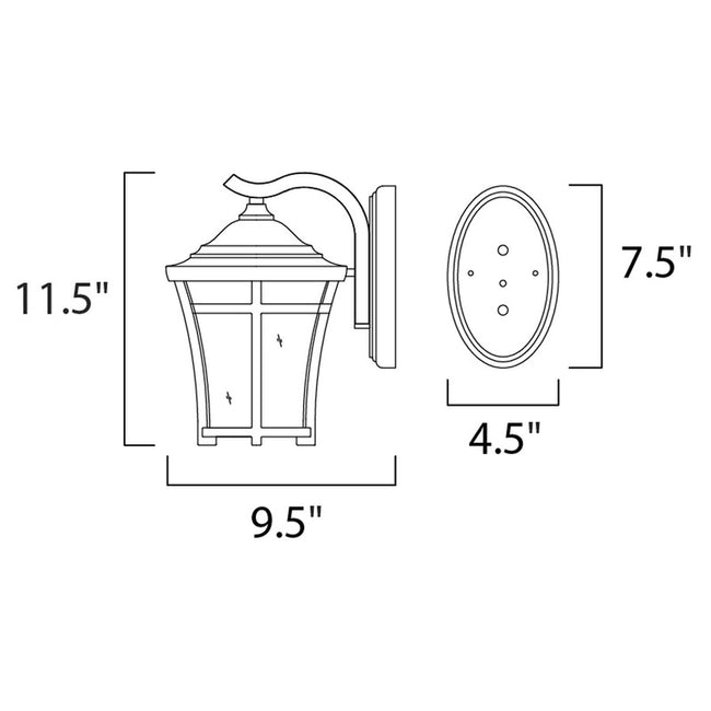 Maxim 40163GFCO - Balboa VX 1 Light 12" Wall Sconce