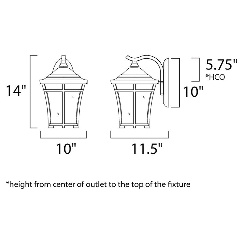 Maxim 40164GFCO - Balboa VX 1 Light 14" Wall Sconce