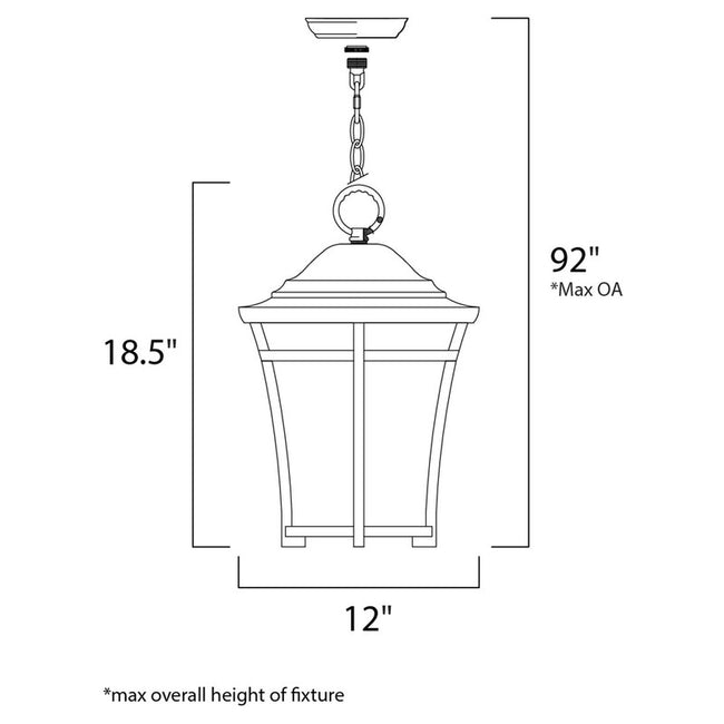 Maxim 40167GFCO - Balboa VX 1 Light 19" Pendant
