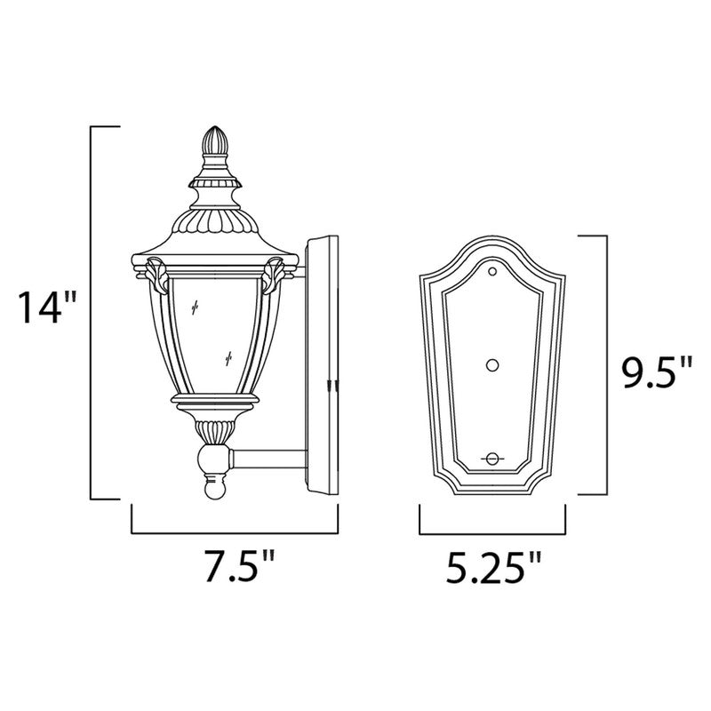 Maxim 40283WGET - Morrow Bay VX 1 Light 14" Wall Sconce