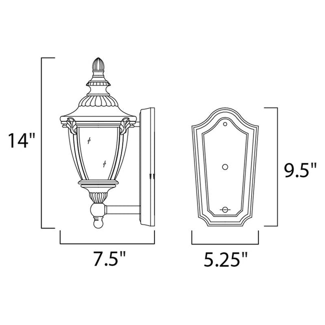 Maxim 40283WGET - Morrow Bay VX 1 Light 14" Wall Sconce