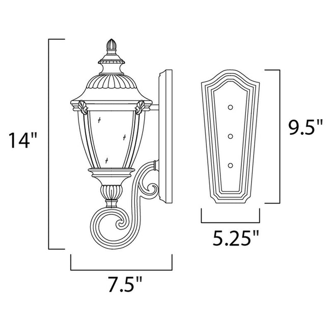Maxim 40284WGET - Morrow Bay VX 1 Light 20" Wall Sconce