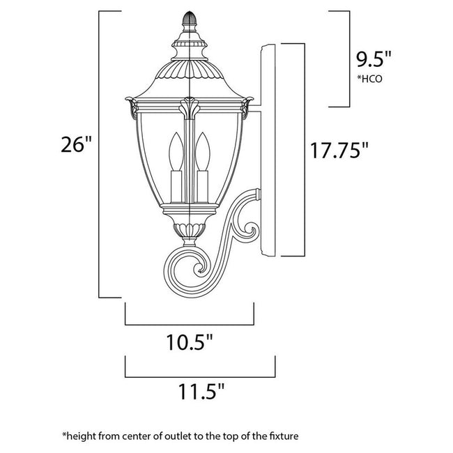 Maxim 40285WGET - Morrow Bay VX 3 Light 26" Wall Sconce