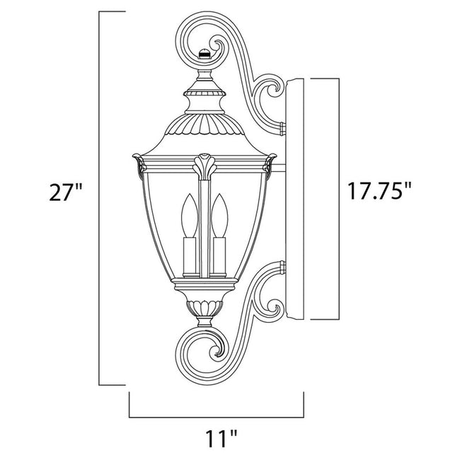 Maxim 40288WGET - Morrow Bay VX 3 Light 27" Wall Sconce