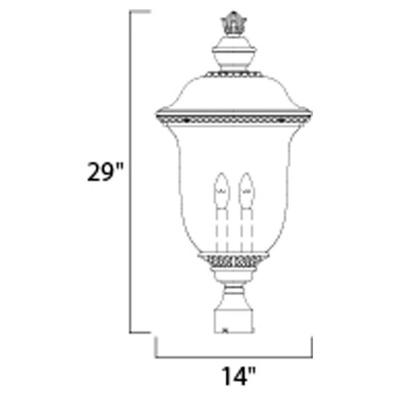 Maxim 40421WGOB - Carriage House VX 3 Light 29" Post Light