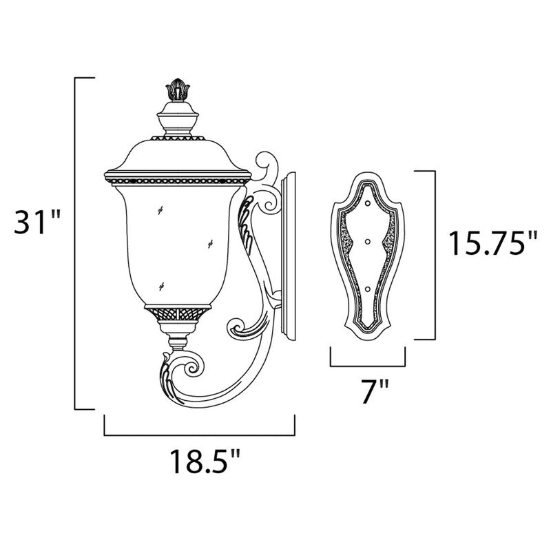 Maxim 40425WGOB - Carriage House VX 3 Light 31" Wall Sconce
