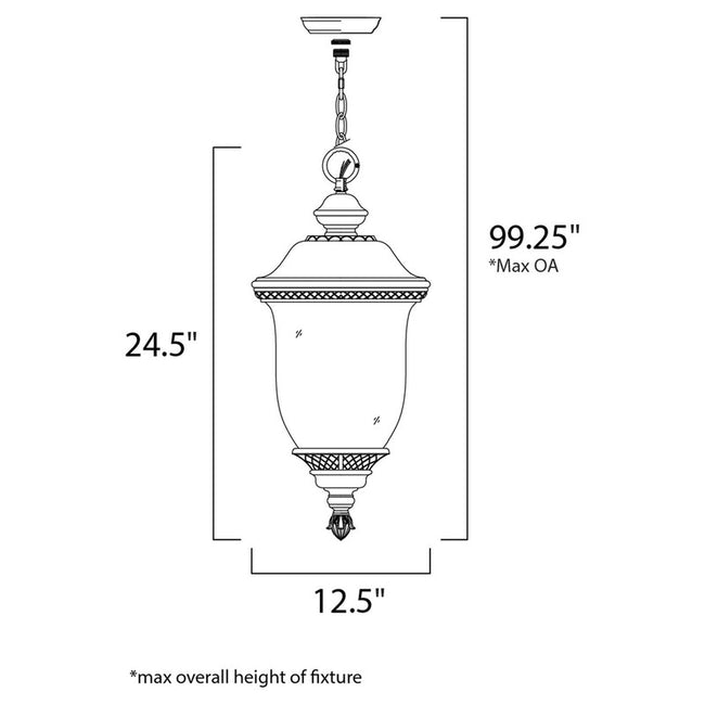 Maxim 40427WGOB - Carriage House VX 3 Light 25" Pendant