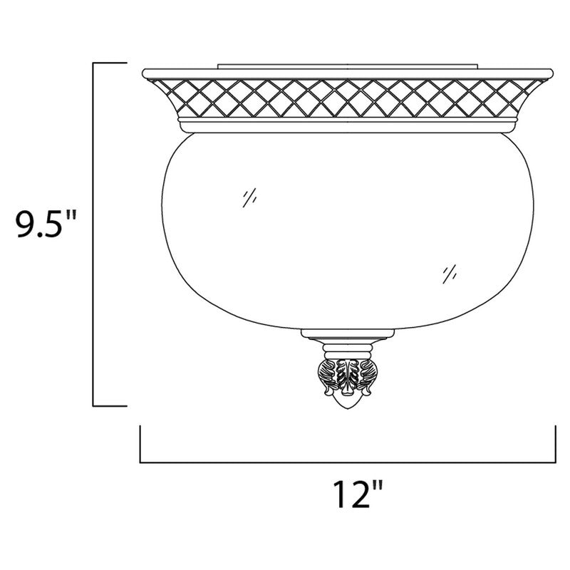 Maxim 40429WGOB - Carriage House VX 2 Light 12" Flush Mount