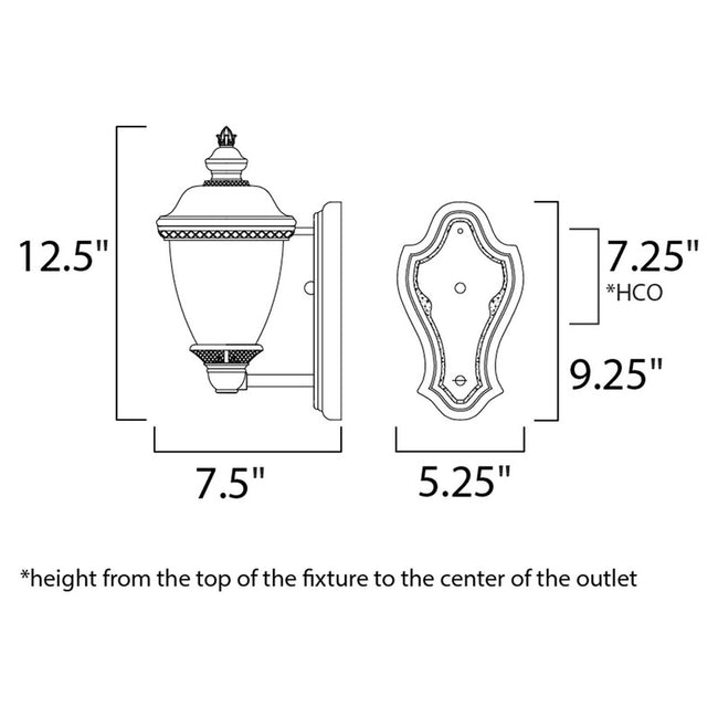 Maxim 40495WGOB - Carriage House VX 1 Light 13" Wall Sconce
